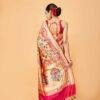 Pink Shikargah Banarasi Saree in Gold Tissue - Image 2