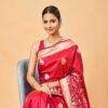 Megenta Pink Banarasi Saree - Image 4