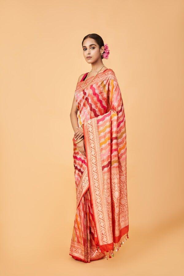 Red Rangkaat Saree - Image 3