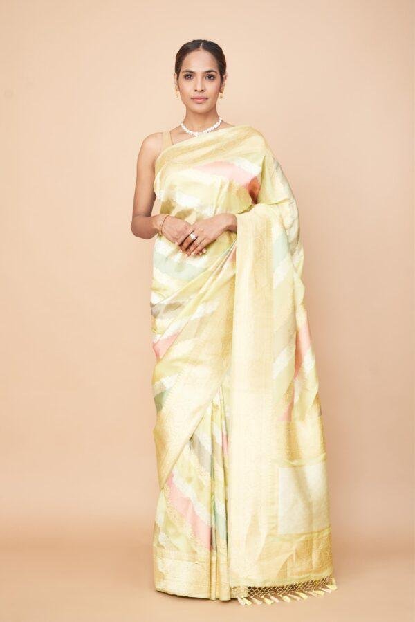 Pista Green Rangkaat Saree