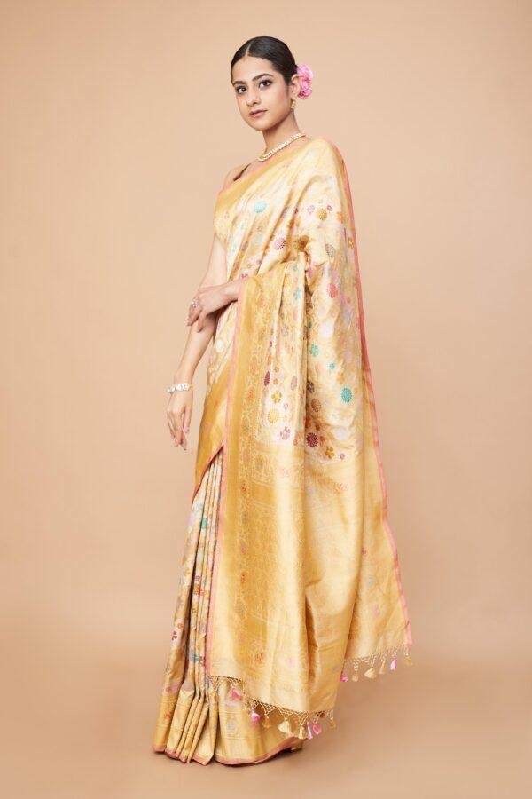 Meenakari Rangkaat Saree - Image 3