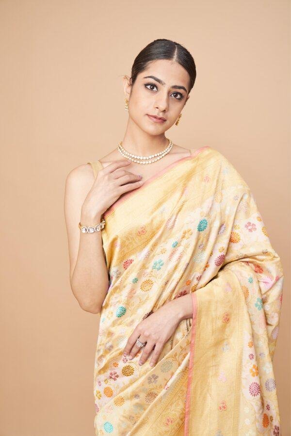 Meenakari Rangkaat Saree - Image 4